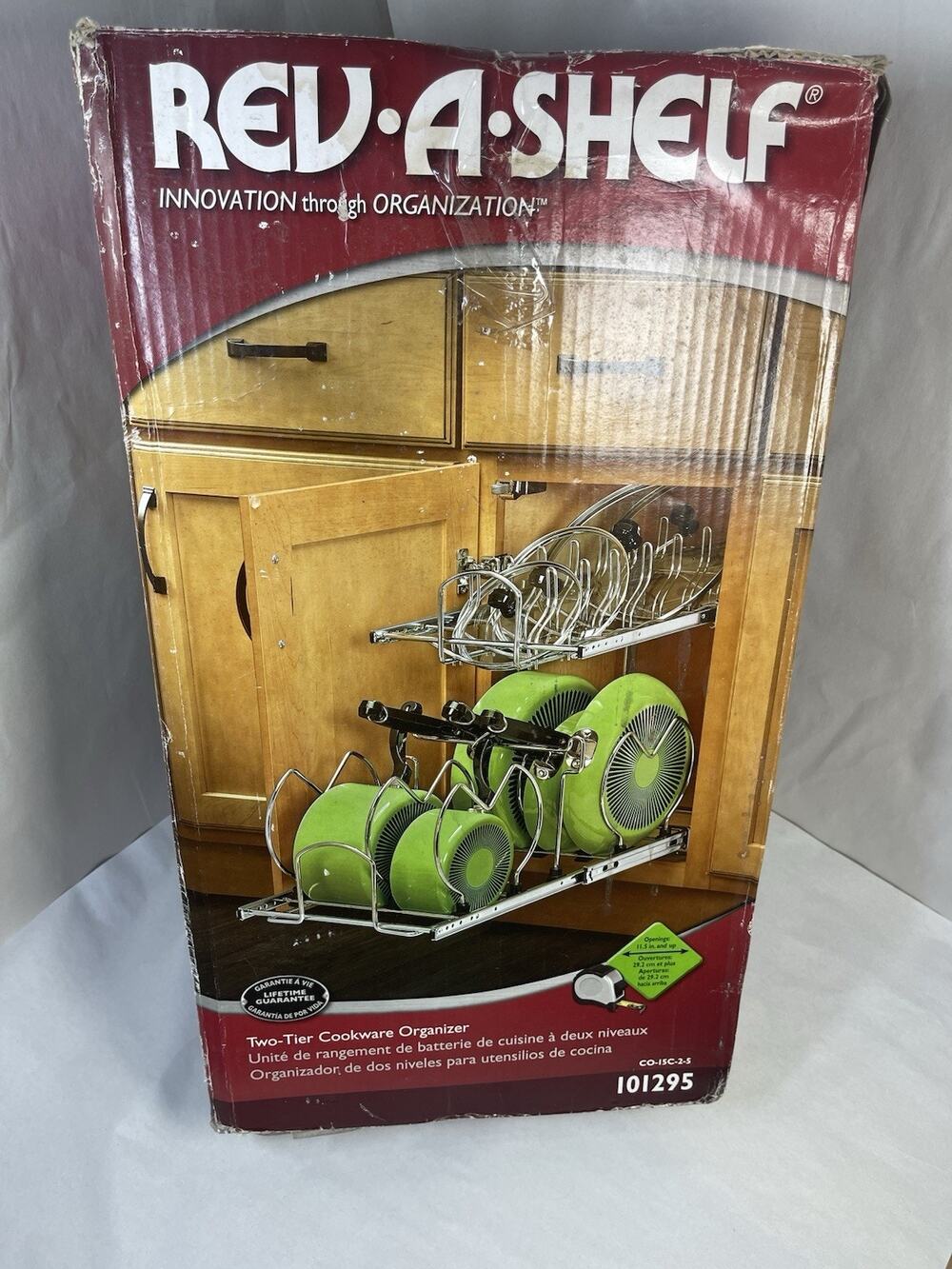Rev-A-Shelf 2-Tier Pull-Out Cookware Organizer 11.5” Cabinet Rack NEW